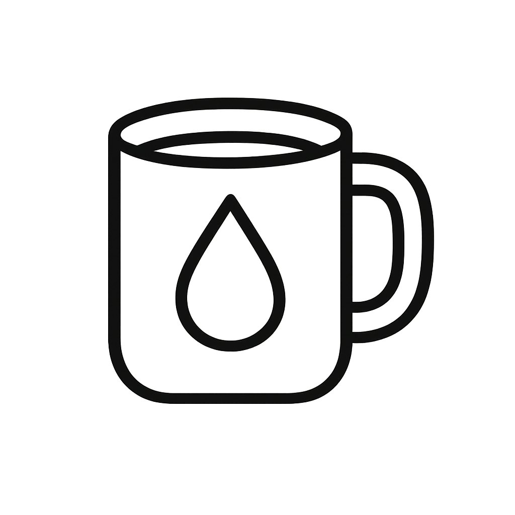 a drop or a drop in a coffee mug