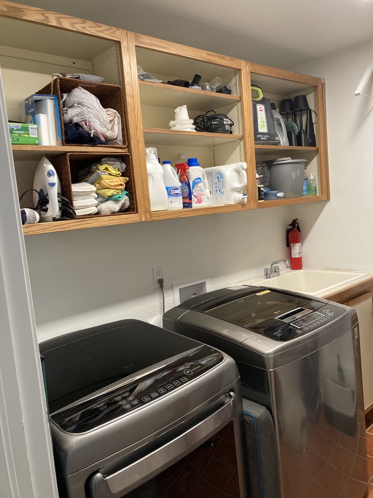 Laundry room after organizing