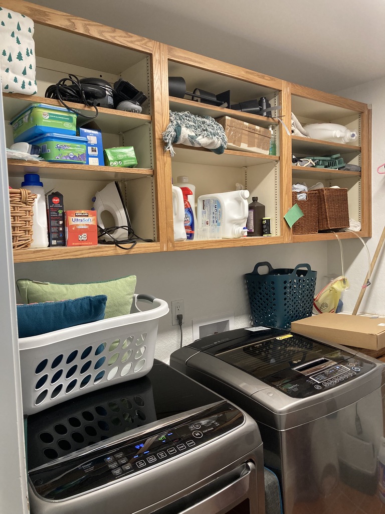 Laundry room before organizing
